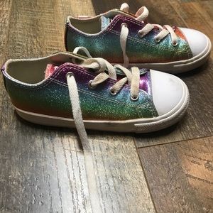 Converse all stars little girl rainbow sparkly 10